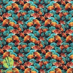 Digital Print Bamboo Jersey - Ginkgo Leaf