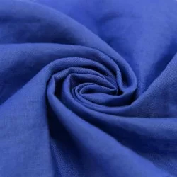 Tissu De Lin Fin Cobalt 
