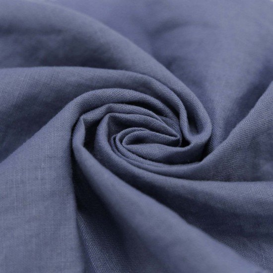 Fint Hørstof Mørk Jeans - (Dekorationsstoffer)