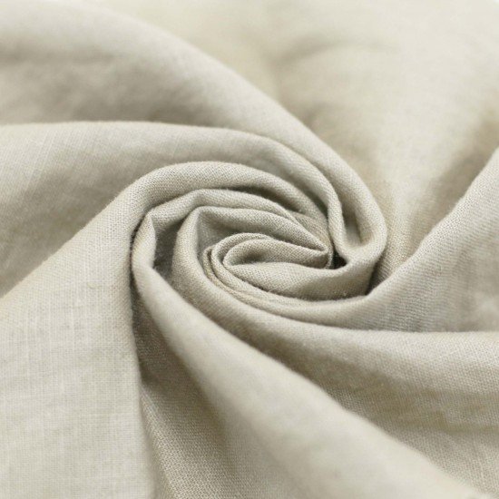 Fint Hørstof Lys Beige - (Dekorationsstoffer)