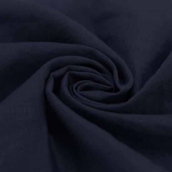 Tissu De Lin Fin Marine - (Tissus Deco)