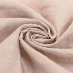 Tissu De Lin Fin Nude Rose