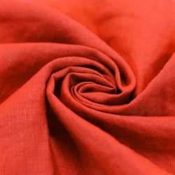 Tissu De Lin Fin Rouge