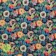 Bambus Jerseystoff Digital Muster - Abstrakte Blume - (Jerseystoff Gemustert)