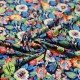 Bambus Jerseystoff Digital Muster - Abstrakte Blume - (Jerseystoff Gemustert)