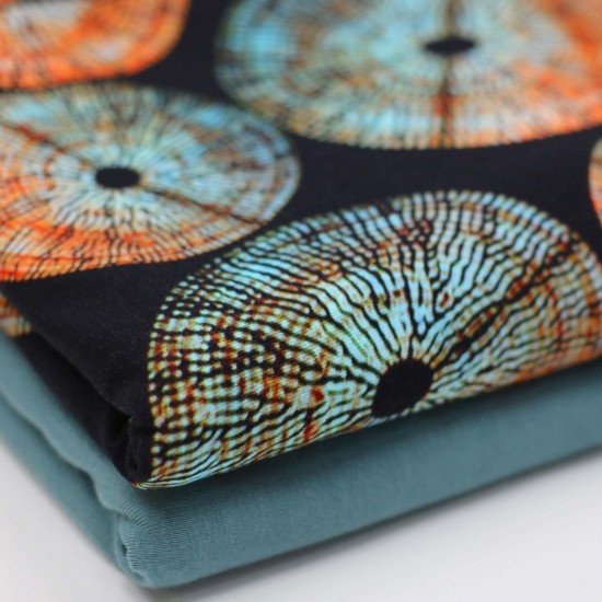 Digital Print Bamboo Jersey - Fossils