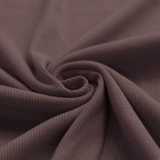 Rib Jersey Strikstof Mørk Mauve - (Jerseystoffer)
