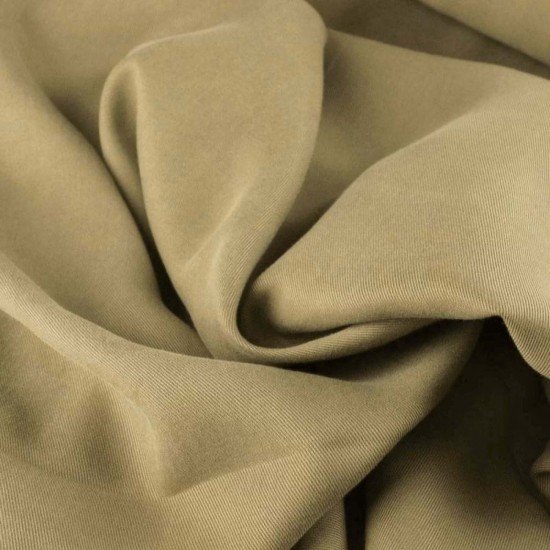 Tissu Tencel De Sergé Beige Foncé - (Tissus De Mode)
