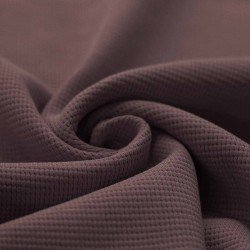 Waffle Knit Jersey Fabric Dark Mauve