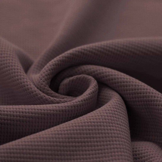 Tissu Jersey Gaufré Tricoté Mauve Foncé - (Tissus Jersey)