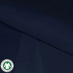 Organic French Terry Brushed Fabric (Gots) Dark Navy