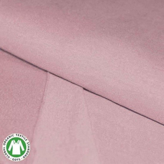 Bio Tessuto Di Sweatshirt Ruvido (Gots) Rosa Antico - (Jersey Tessuti)
