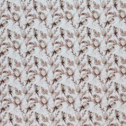 Jersey Cotton Fabric Digital Print - Hand Painted Tulips Brown