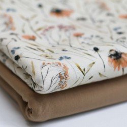 Jersey Katoen Digitale Print - Droge Klaprozen Jersey Katoen Digitale Print - Droge Klaprozen