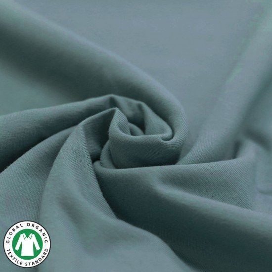 Tessuto Bio Jersey Di Cotone Organico (Gots) Antico Verde - (Jersey Tessuti)