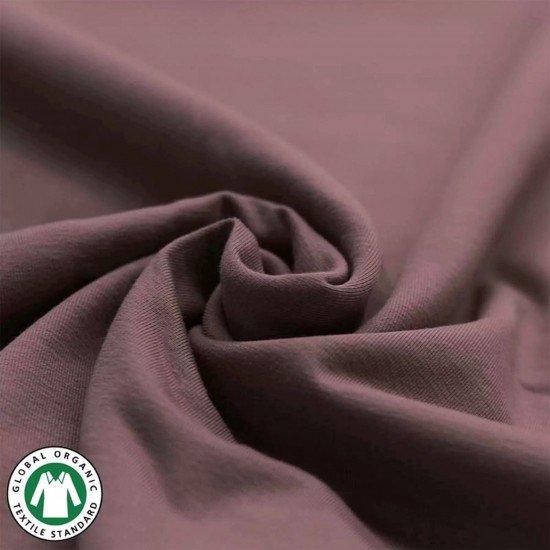 Tessuto Bio Jersey Di Cotone Organico (Gots) Mauve Antico - (Jersey Tessuti)