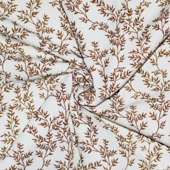 Cotton Poplin Digital Print - Natural Branches Brown Cotton Poplin Digital Print - Natural Branches Brown