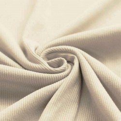 Rib Knit Jersey Fabric Natural Beige 