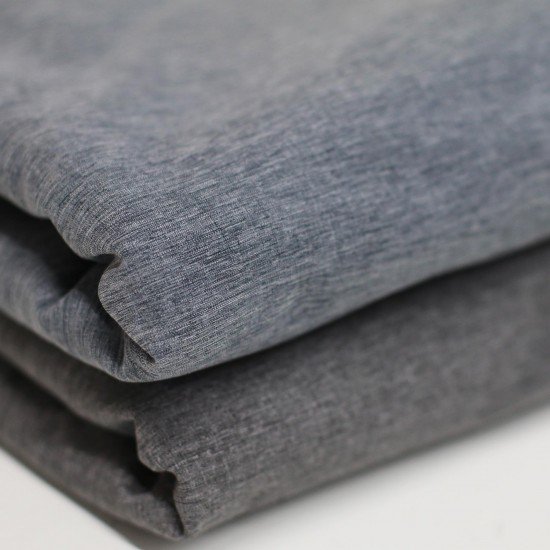 Tissu Softshell Stretch Gris Foncé Melange - (Tissu Softshell)