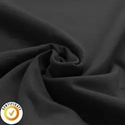 Organic Cotton Jersey Fabric 180 gram/m2 Black Organic Cotton Jersey Fabric 180 gram/m2 Black