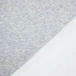 Sweatshirt Fleece Fabric Light Grey Melee