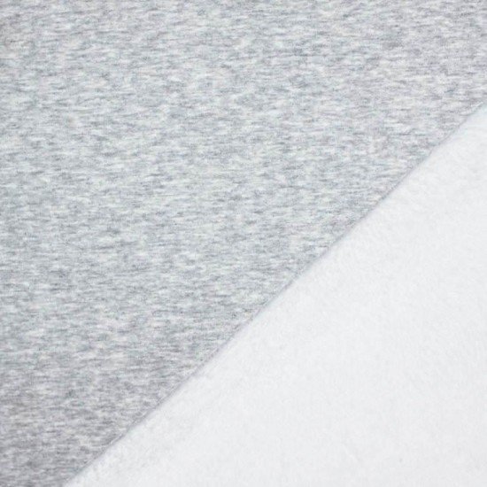 Tessuto Felpa Fleece Grigio Chiaro Melange - (Tessuto Felpa Alpenfleece)