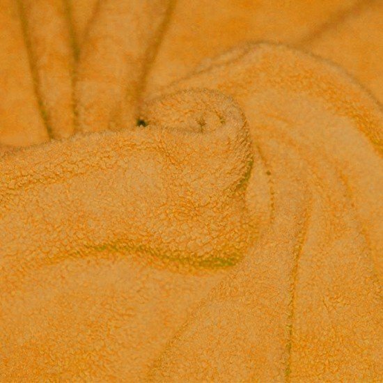 Bomuldsfleece Stof (Sherpa) Okker - (Bomuldsfleece Stof (Sherpa))