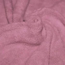 Baumwollfleece Stoff (Sherpa) Hell Mauve