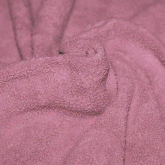 Baumwollfleece Stoff (Sherpa) Hell Mauve - (Baumwollfleece Stoffe (Sherpa))