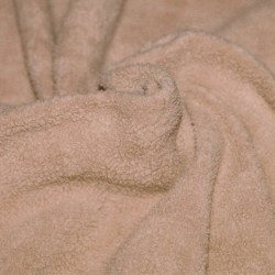 Cotton Fleece Fabric (Sherpa) Beige