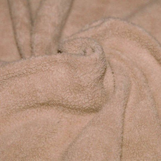 Baumwollfleece Stoff (Sherpa) Beige - (Baumwollfleece Stoffe (Sherpa))