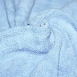Baumwollfleece Stoff (Sherpa) Babyblau