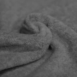 Baumwollfleece Stoff (Sherpa) Dunkelgrau Melange Baumwollfleece Stoff (Sherpa) Dunkelgrau Melange