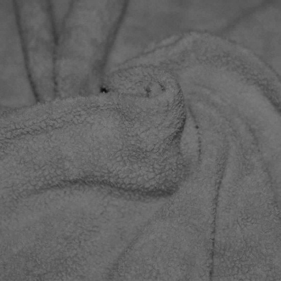 Tissu Polaire Coton (Sherpa) Gris  - (Tissu Polaire Coton (Sherpa))