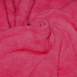 Cotton Fleece Fabric (Sherpa) Fuchsia