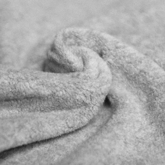 Tissu Polaire Coton (Sherpa) Gris Melange - (Tissu Polaire Coton (Sherpa))