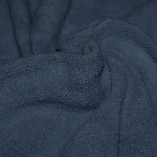 Tissu Polaire Coton (Sherpa) Jeans Bleu - (Tissu Polaire Coton (Sherpa))