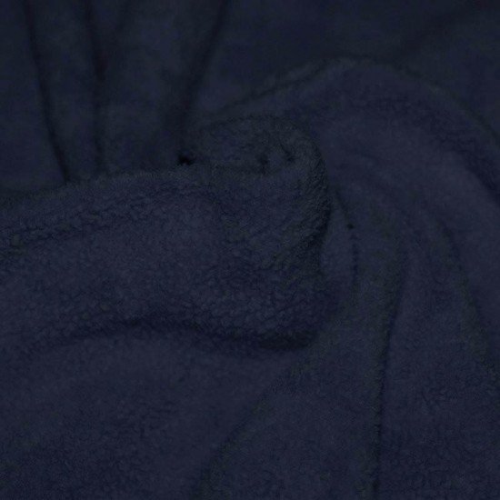 Bomuldsfleece Stof (Sherpa) Navy  - (Bomuldsfleece Stof (Sherpa))