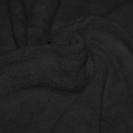 Fleece Katoen Stof (Sherpa) Zwart - (Katoenen Fleece Stoffen (Sherpa))