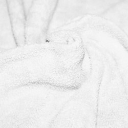 Cotton Fleece Fabric (Sherpa) White