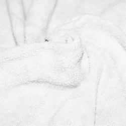 Baumwollfleece Stoff (Sherpa) Weiß