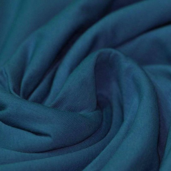 Jersey Stoff Baumwolle Petrol Blau - (Baumwolljersey Uni)