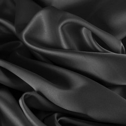 Cotton Satin Stretch Fabric Dark Grey