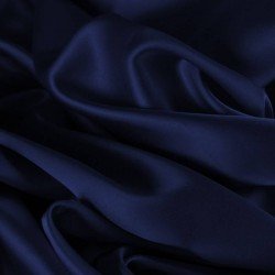 Cotton Satin Stretch Fabric Navy