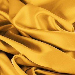 Cotton Satin Stretch Fabric Ocher