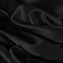 Cotton Satin Stretch Fabric Black
