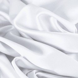 Cotton Satin Stretch Fabric White