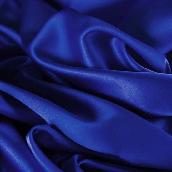 Bomuldssatin Stretch Stof Kobolt - (Fashion Stoffer)