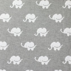 Big Knit Jacquard Fabric - Elephant Grey