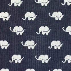Big Knit Jacquard Fabric - Elephant Navy